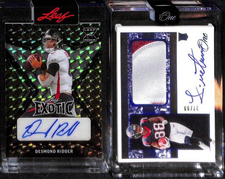 (7) Football Rookie Autograph Cards inc. 2023 Chronicles Draft Picks Optic Jordan Addison (SGC 10) (#/49), 2022 Panini One Kenneth Walker (#/99), 2022 Encased Jahan Dotson (#/25),+